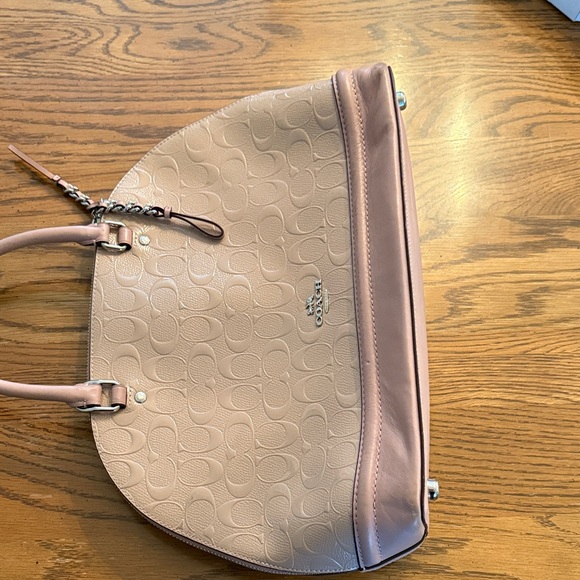 Coach Pink Pebbled Leather Dome Satchel - Picture 2 of 10